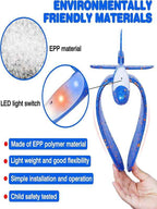 AASHZ 4 Pack LED Light Airplane Toys-17.5" Large Throwing Foam Plane-2 Flight Modes Glider Plane-Outdoor Flying Toys for Kids-Flying Toys Gift for Boys Girls 3 4 5 6 7 8 9 Years Old