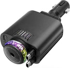 5-in-1 Starlight Car Charger & Aromatherapy Diffuser – Dual Retractable Cables with USB-C Port & LED Star Projector Roof Light – Fast Charging Integrated Car Essential Oil Kit