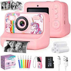 Kids Instant Print Camera 48MP | 1080P HD Digital Camera with Thermal Printer, Selfie Camera, Games & Music Player | 32GB Memory Card Included