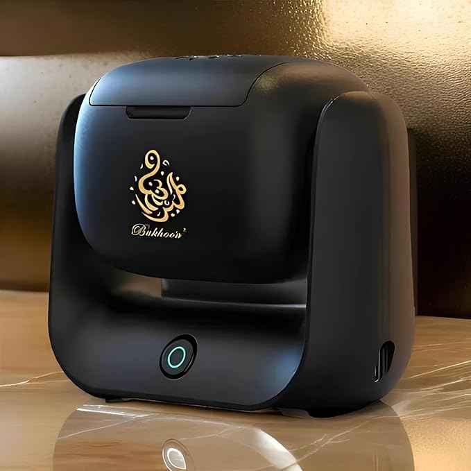 Portable Electric Bakhoor Burner | USB Rechargeable Oud Incense Burner | Smokeless Arabic Incense Diffuser for Home, Office & Car