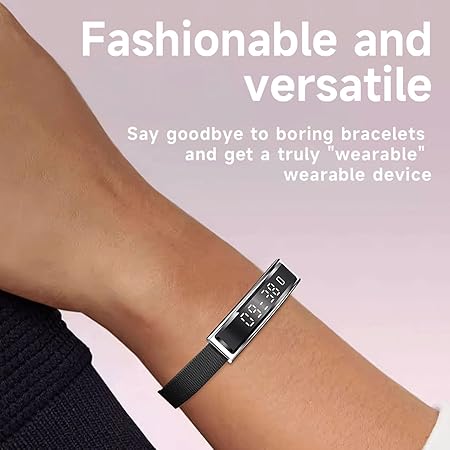 Smart Bracelet Fitness Tracker, Health Tracker Bracelet Water Proof for Women Men, Visuali