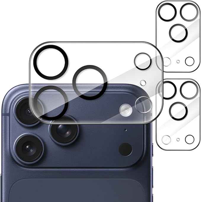 Camera Lens Protector for iPhone 17 Pro Max 6.9-Inch, 9H Tempered Glass, Anti-Scratch, Case F