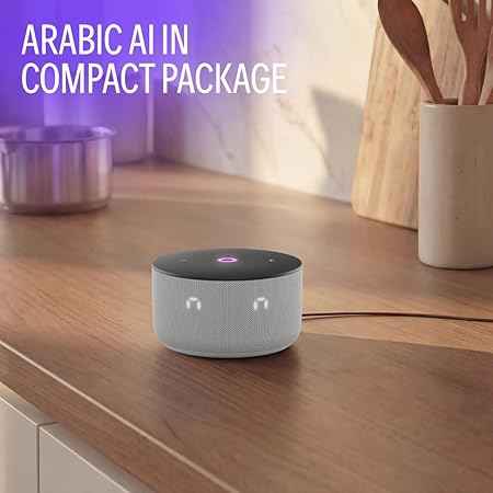 Smart Speaker, AI Buddy, Arabic and English, 12W Sound, LED Display, Compact Speaker f
