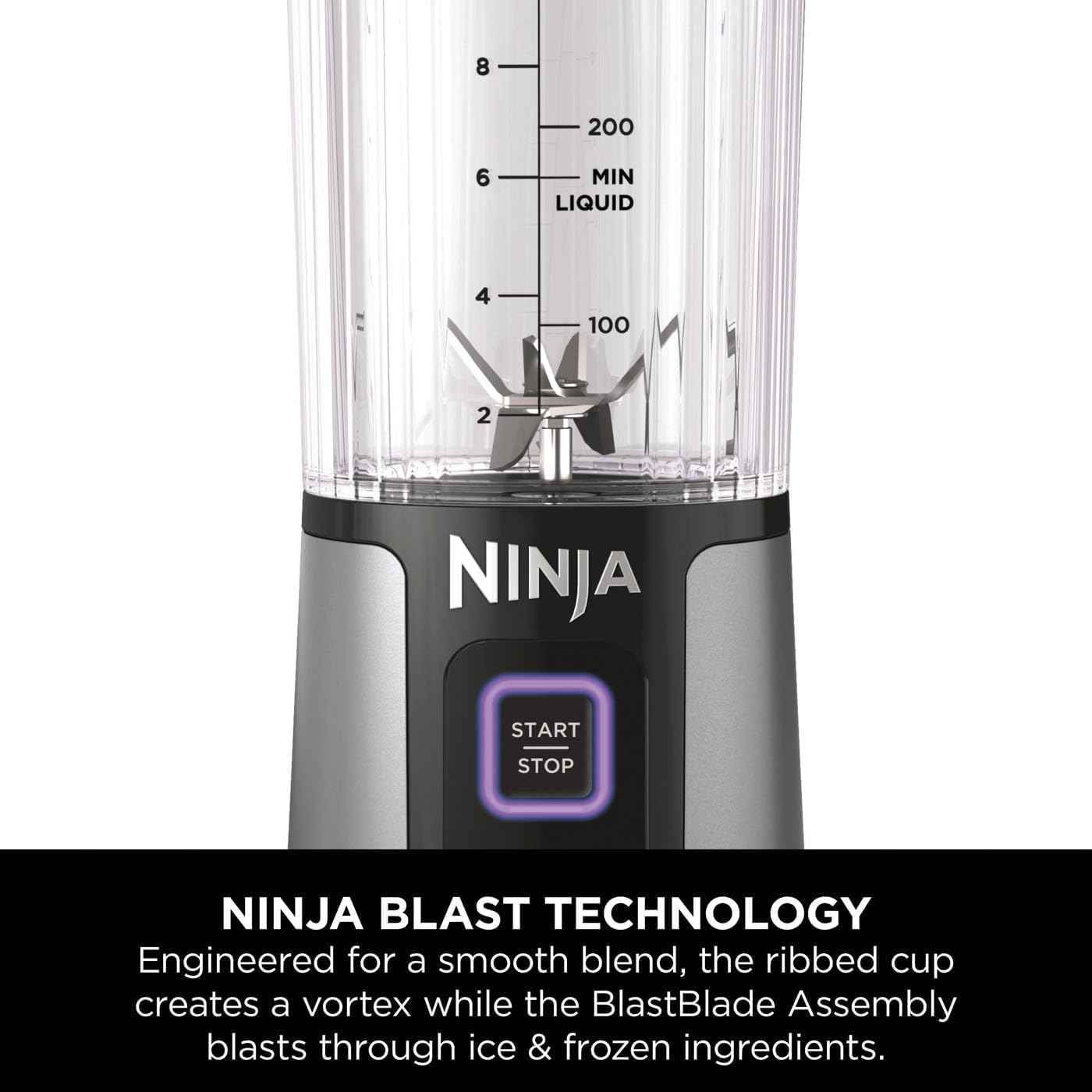 Ninja Blast Portable USB Rechargeable Blender | Cordless Personal Smoothie Maker | 530ml Travel Blender