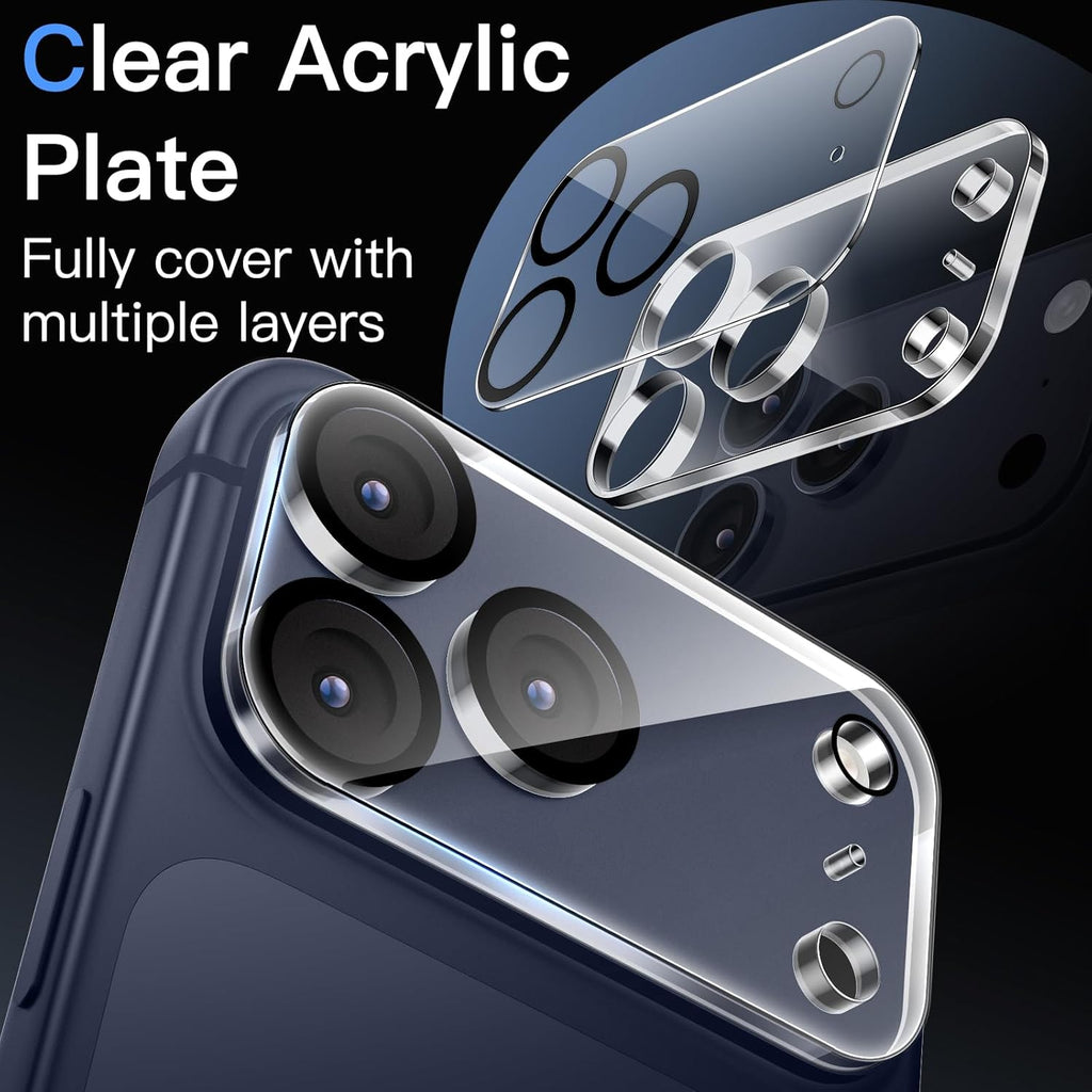 Camera Lens Protector for iPhone 17 Pro Max 6.9-Inch, 9H Tempered Glass, Anti-Scratch, Case F