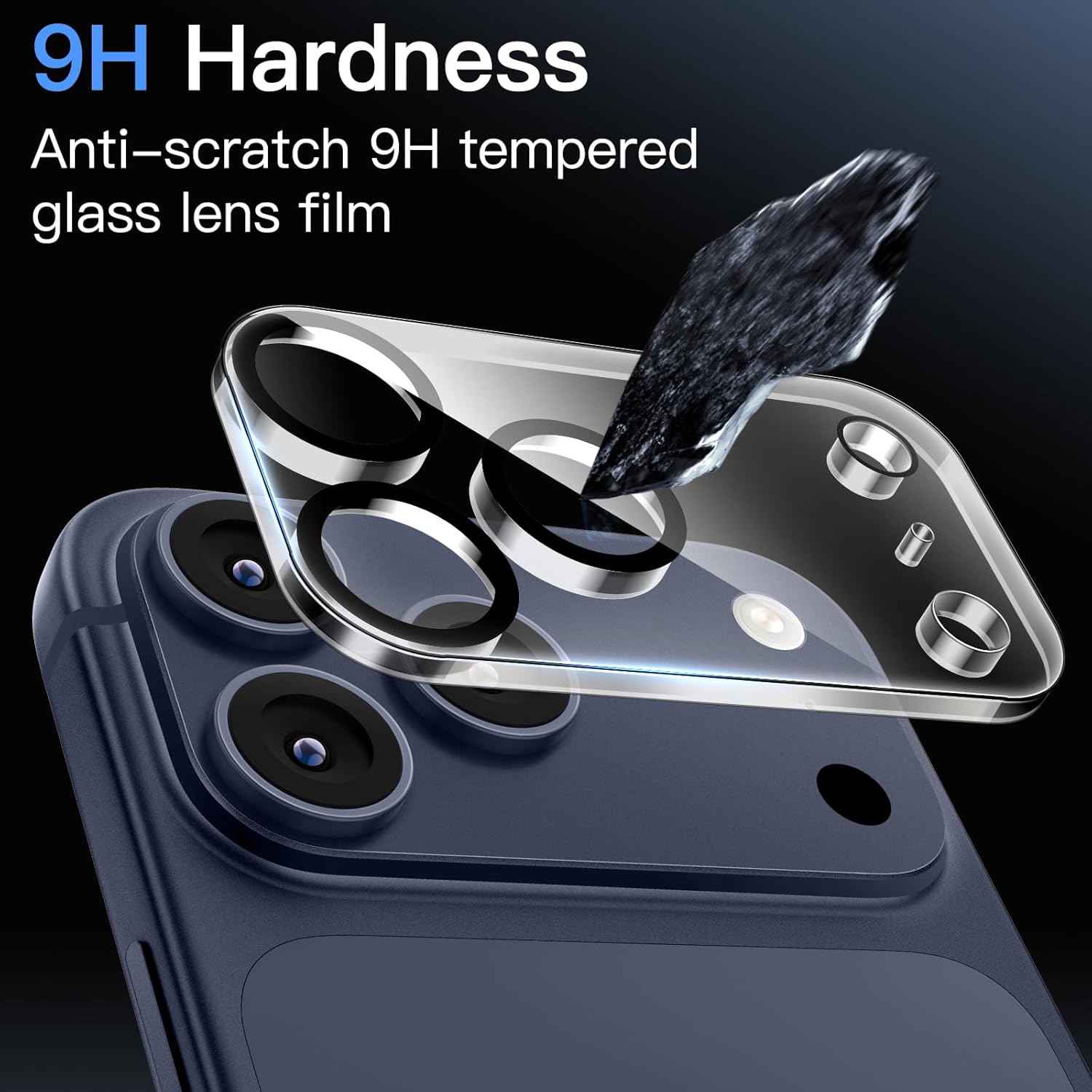 Camera Lens Protector for iPhone 17 Pro Max 6.9-Inch, 9H Tempered Glass, Anti-Scratch, Case F