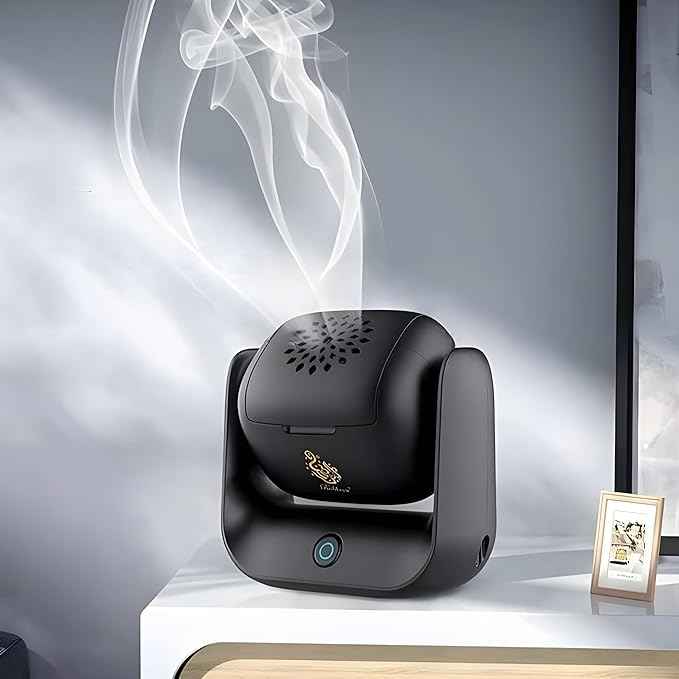 Portable Electric Bakhoor Burner | USB Rechargeable Oud Incense Burner | Smokeless Arabic Incense Diffuser for Home, Office & Car
