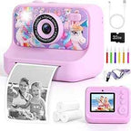 Kids Instant Print Camera 48MP | 1080P HD Digital Camera with Thermal Printer, Selfie Camera, Games & Music Player | 32GB Memory Card Included