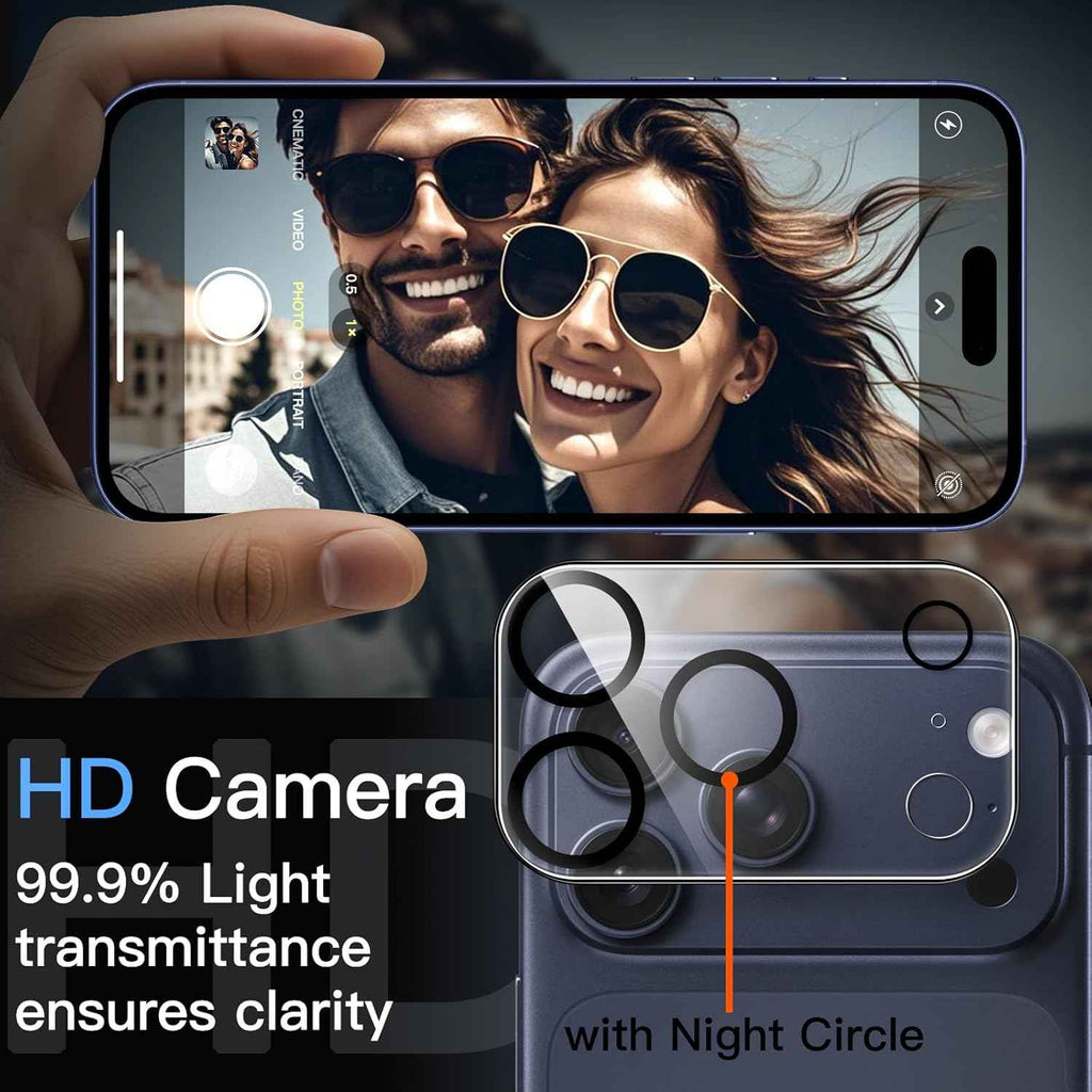 Camera Lens Protector for iPhone 17 Pro Max 6.9-Inch, 9H Tempered Glass, Anti-Scratch, Case F