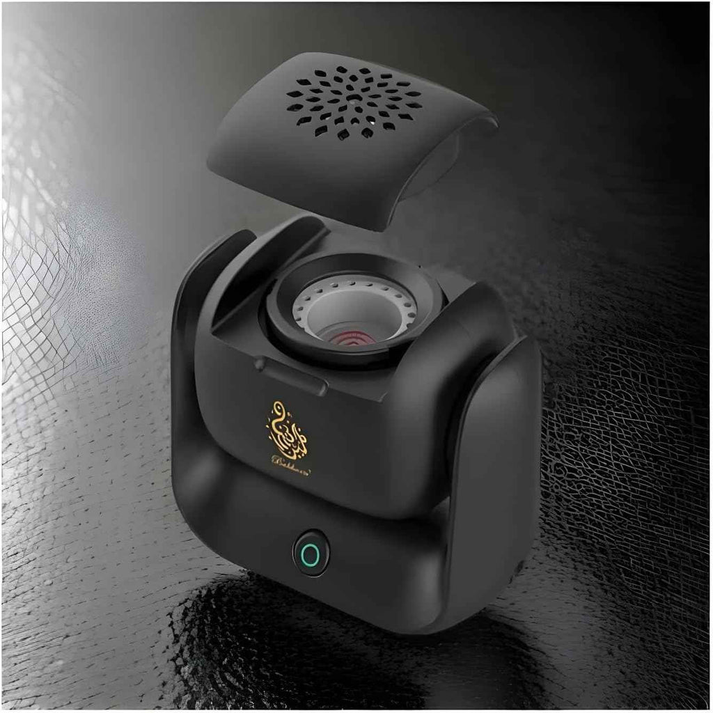 Portable Electric Bakhoor Burner | USB Rechargeable Oud Incense Burner | Smokeless Arabic Incense Diffuser for Home, Office & Car