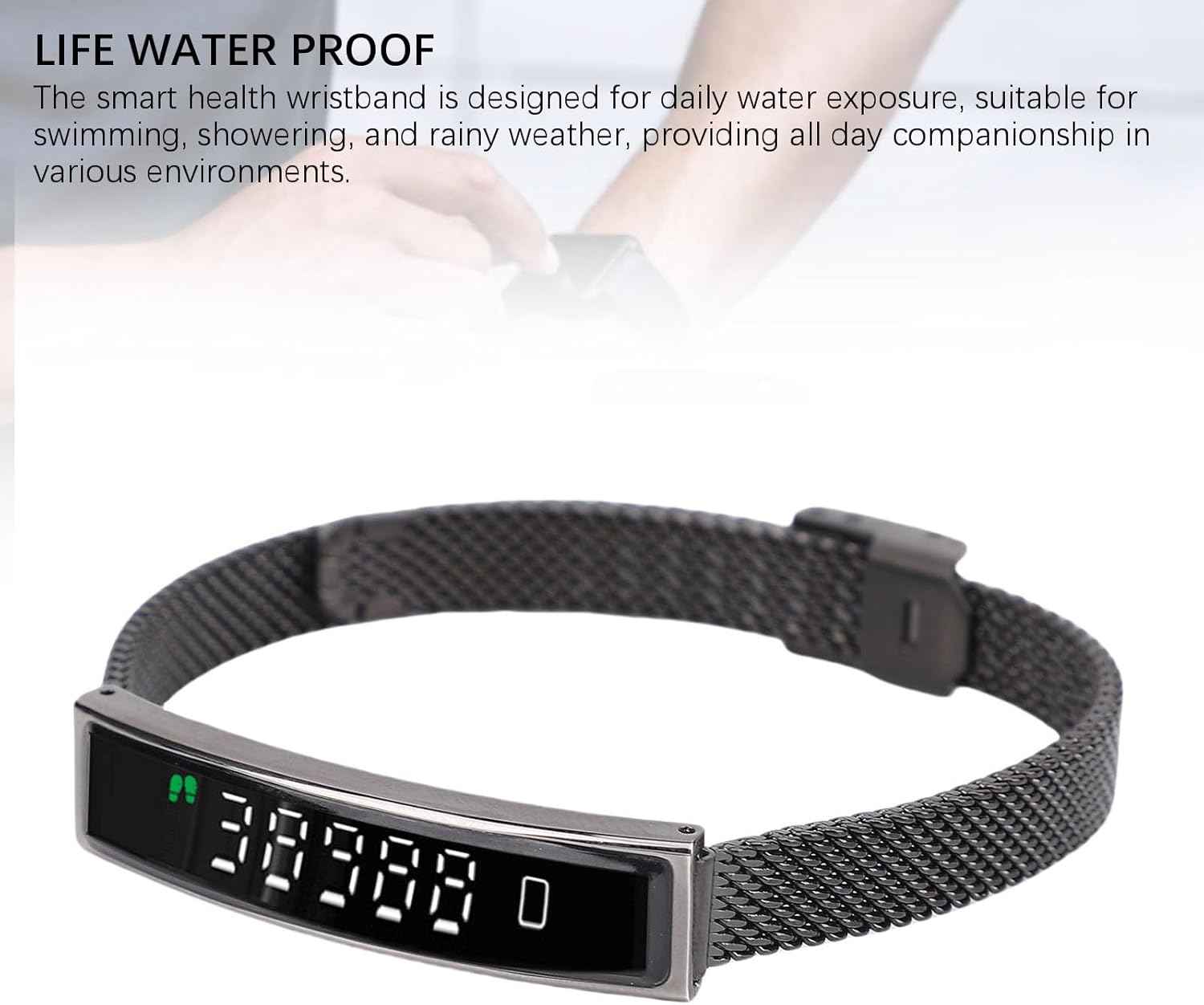 Smart Bracelet Fitness Tracker, Health Tracker Bracelet Water Proof for Women Men, Visuali