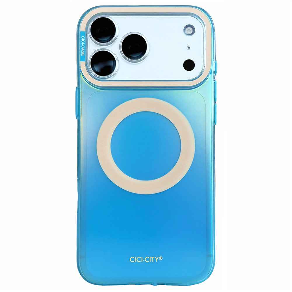 MagSafe Magnetic Shockproof Phone Case with Camera Lens Protection & Transparent Gradient Design for iPhone