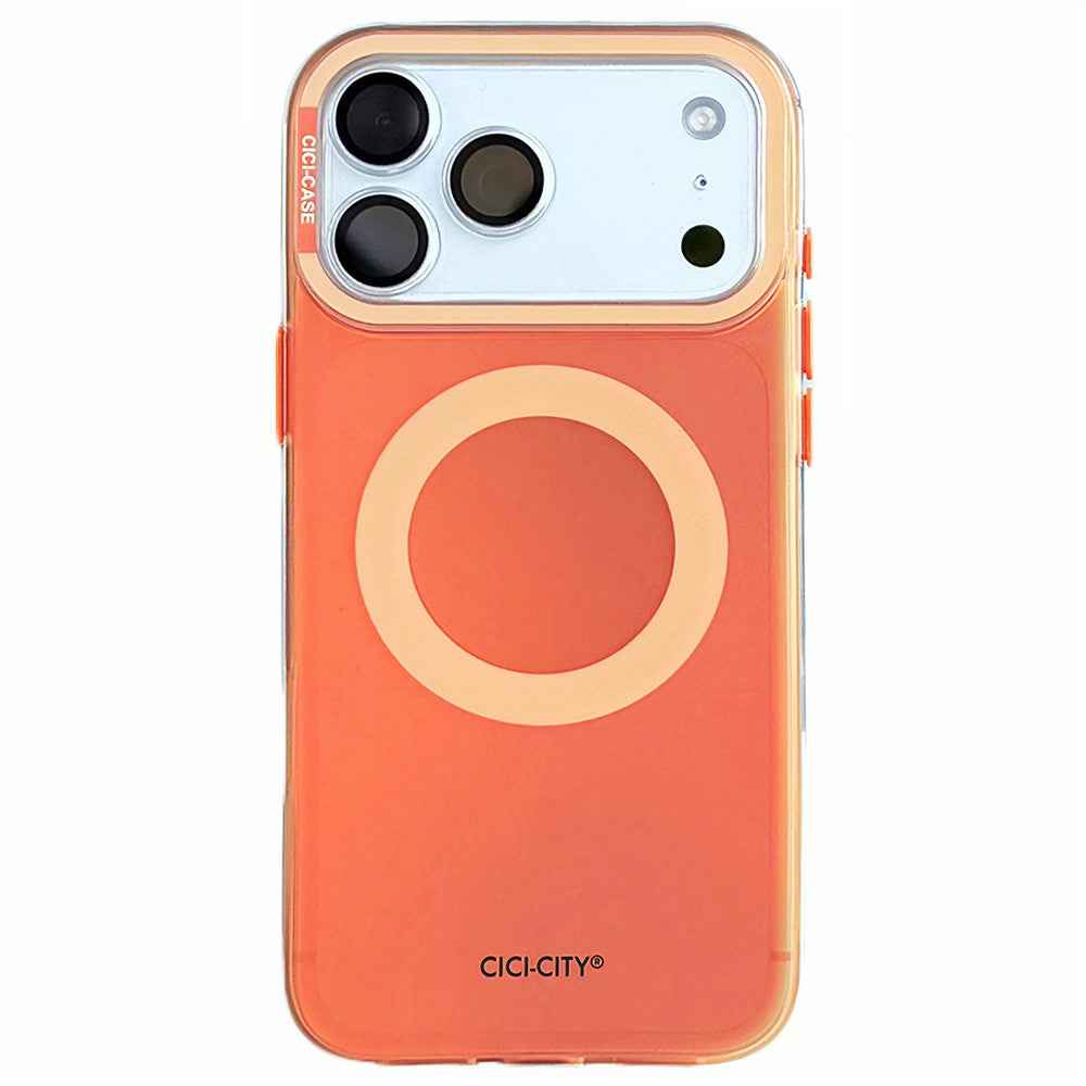 MagSafe Magnetic Shockproof Phone Case with Camera Lens Protection & Transparent Gradient Design for iPhone