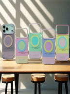 MagSafe Magnetic Shockproof Phone Case with Camera Lens Protection & Transparent Gradient Design for iPhone