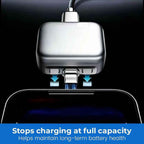 Smart Auto Cut-Off USB-C Charging Adapter | 140W Fast Charging Battery Protector | Automatic Power Off Charger