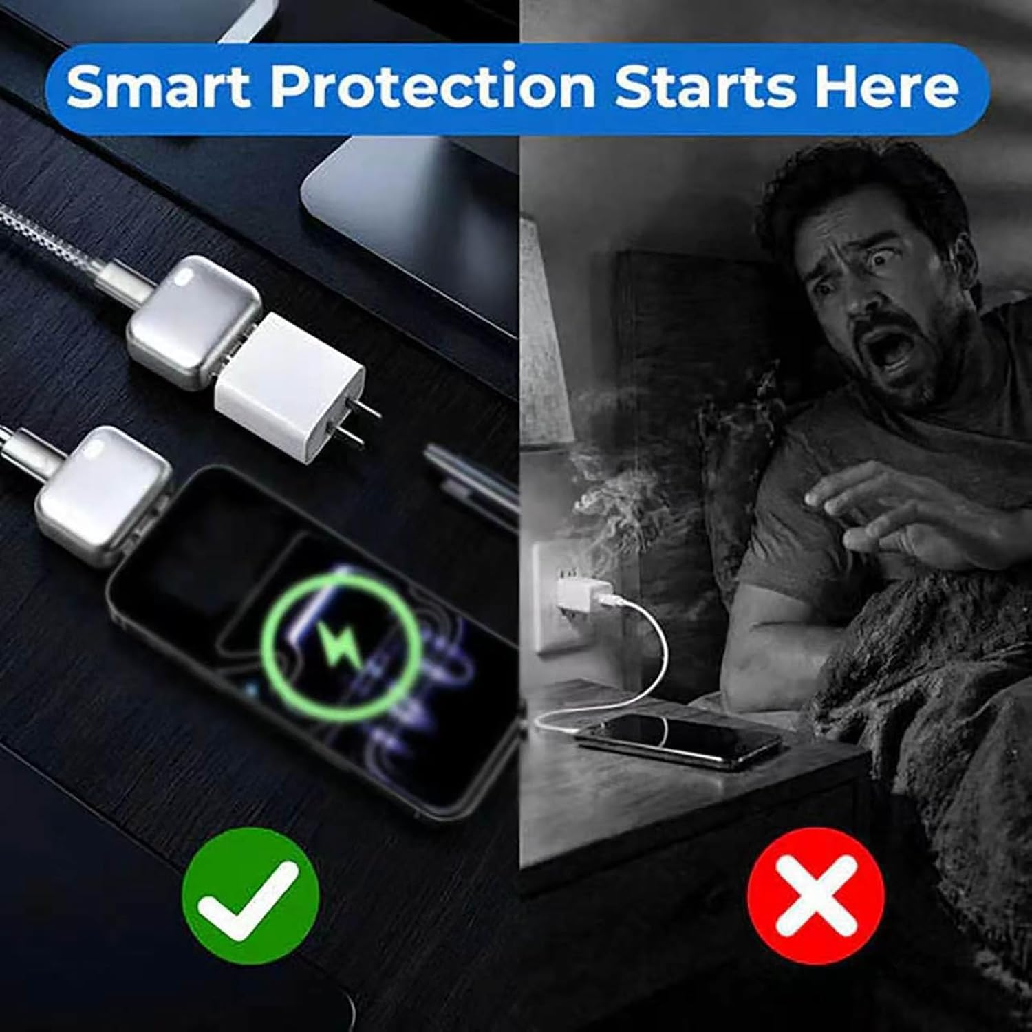 Smart Auto Cut-Off USB-C Charging Adapter | 140W Fast Charging Battery Protector | Automatic Power Off Charger