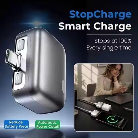 Smart Auto Cut-Off USB-C Charging Adapter | 140W Fast Charging Battery Protector | Automatic Power Off Charger