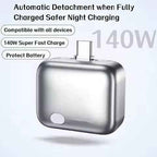 Smart Auto Cut-Off USB-C Charging Adapter | 140W Fast Charging Battery Protector | Automatic Power Off Charger