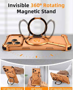 Luxury Magnetic Stand Case for iPhone | 360° Rotating Kickstand