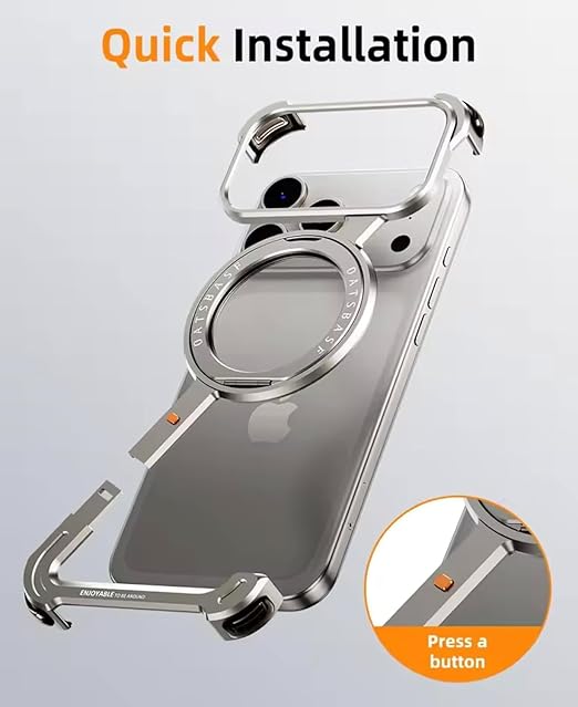 Luxury Magnetic Stand Case for iPhone | 360° Rotating Kickstand