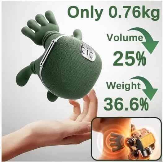 Portable Neck & Shoulder Massager with Heat | Deep Tissue Kneading Massage Pillow | USB Rechargeable Body Massager