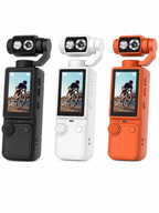 4K Mini Gimbal Action Camera | 3-Axis Stabilized Vlogging Camera with Touchscreen & AI Tracking
