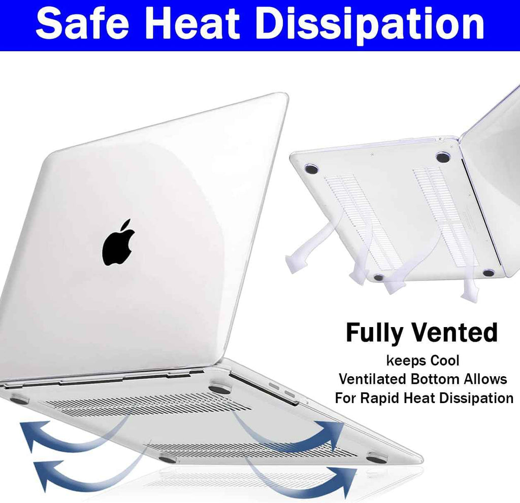 MacBook Air 13 inch Crystal Clear Case 2020 2019 2018 A2337 M1 A2179 A1932, Plastic Hard