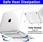 MacBook Air 13 inch Crystal Clear Case 2020 2019 2018 A2337 M1 A2179 A1932, Plastic Hard