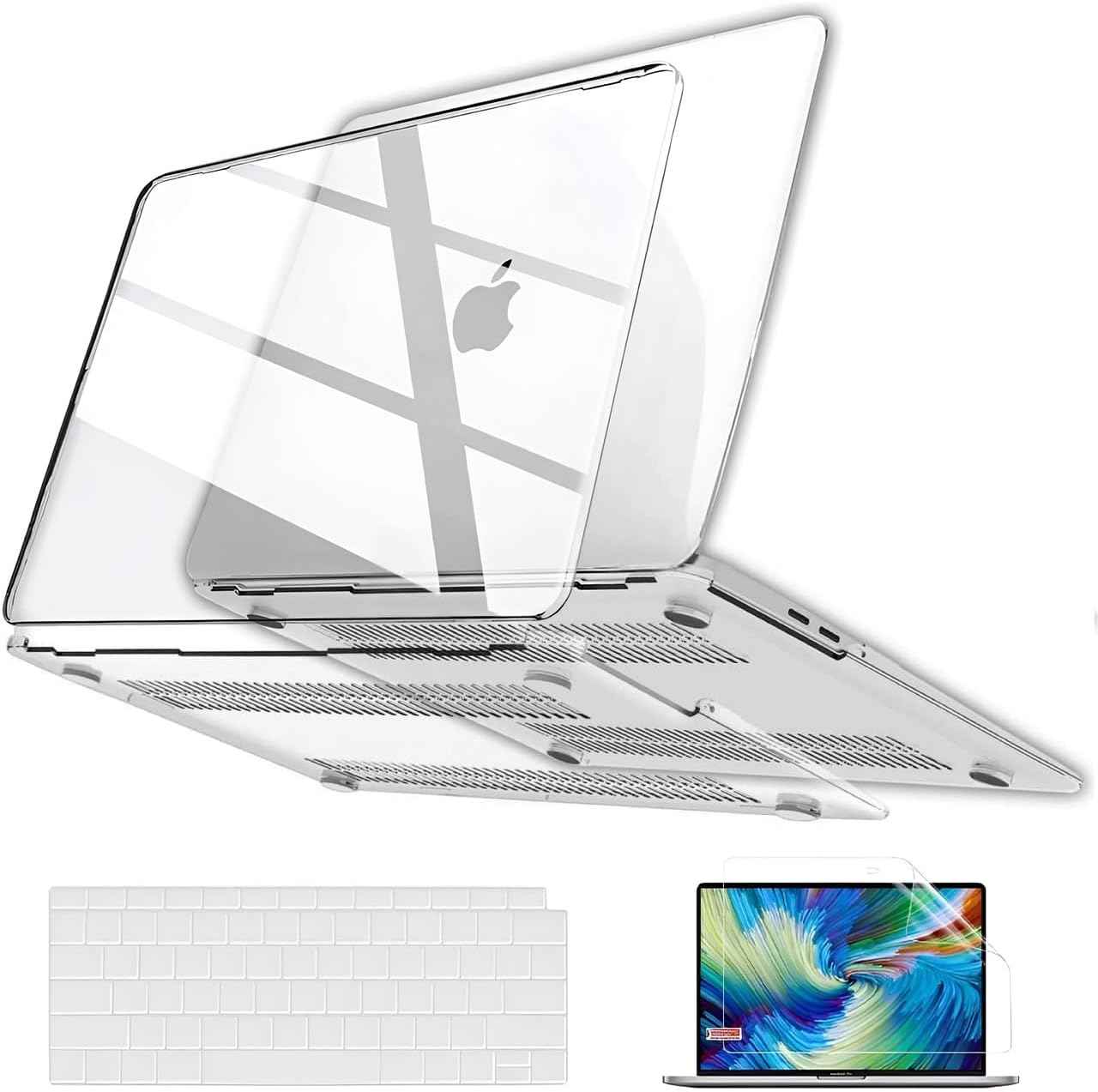 MacBook Air 13 inch Crystal Clear Case 2020 2019 2018 A2337 M1 A2179 A1932, Plastic Hard