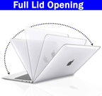 MacBook Air 13 inch Crystal Clear Case 2020 2019 2018 A2337 M1 A2179 A1932, Plastic Hard