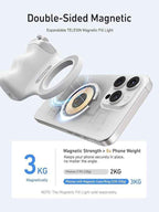 TELESIN Magnetic Phone Camera Grip with Bluetooth Remote Shutter – MagSafe Compatible Ergonomic Handle for iPhone & Android | Double-Sided Magnetic Mount | Vlogging & Photography Grip